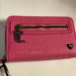 Juicy Couture Pink embossed multi compartment Bifold wallet NWT